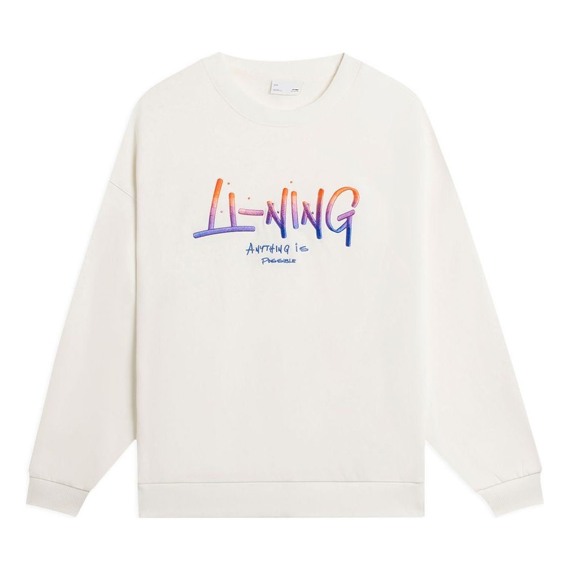 Li-Ning Anything Is Possible Graphic Sweatshirt 'Creamy White' AWDSF75-8 sold by KicksCrew