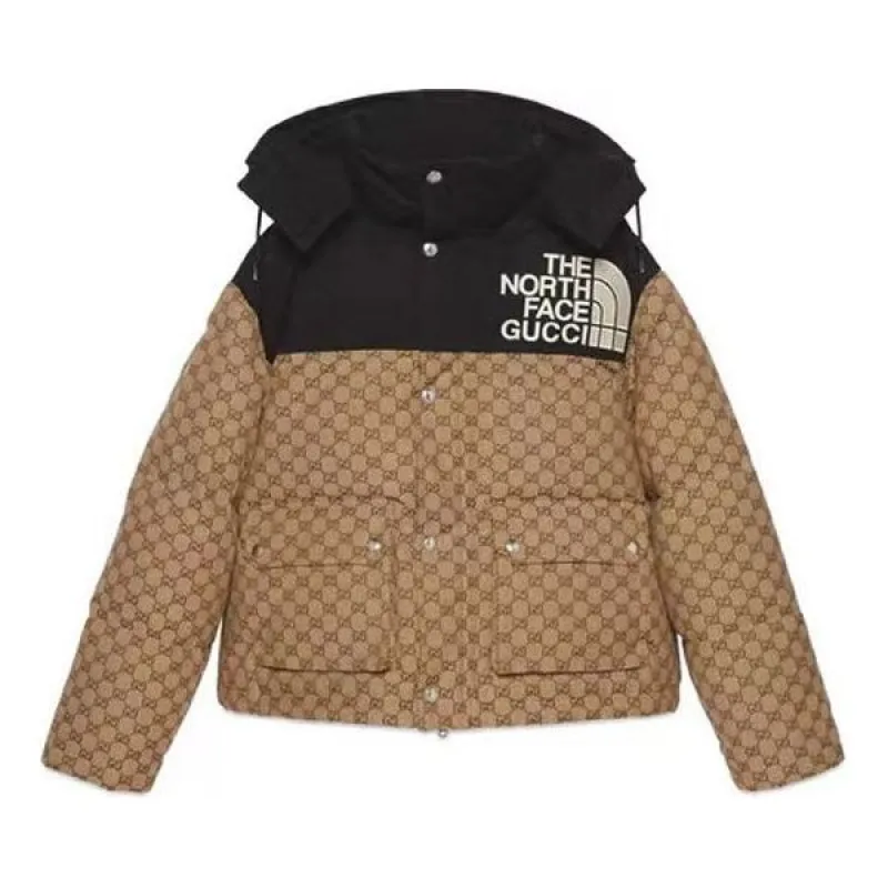 コート Gucci Gucci Embroidered Nylon Padded Parka Gucci GG Nylon Jacquard Padded Coat 'Black' 598725-Z8AFZ
