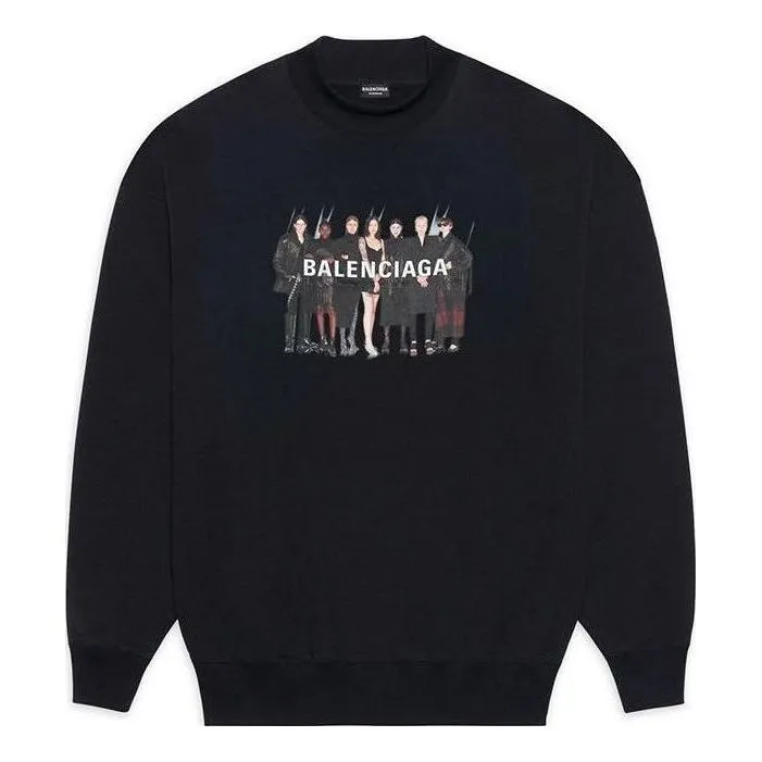 Balenciaga Real Balenciaga Crewneck Sweatshirt 'Black' 652981TIVA21000 sold by KicksCrew