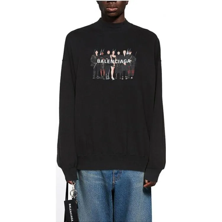 Balenciaga Real Balenciaga Crewneck Sweatshirt 'Black' 652981TIVA21000 sold by KicksCrew product image thumbnail 3