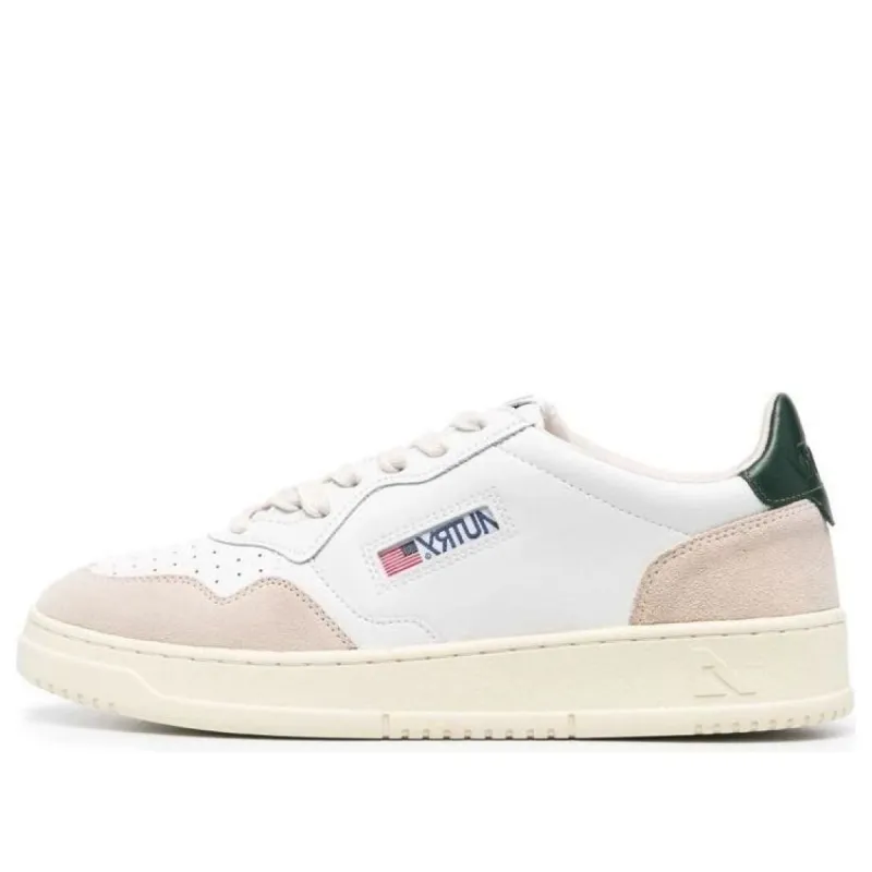 AUTRY Medalist Low Leather and Suede 'White Beige Black' AULM-LS56 sold by KicksCrew