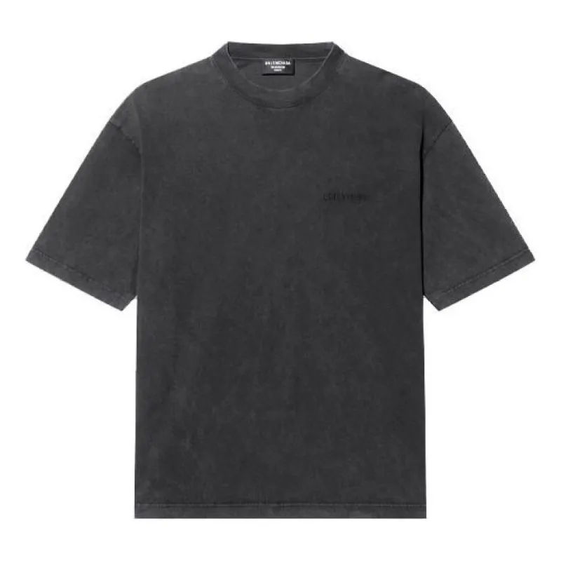 Balenciaga Logo T-Shirt Medium Fit 'Grey' 612966TLVB91146 sold by KicksCrew