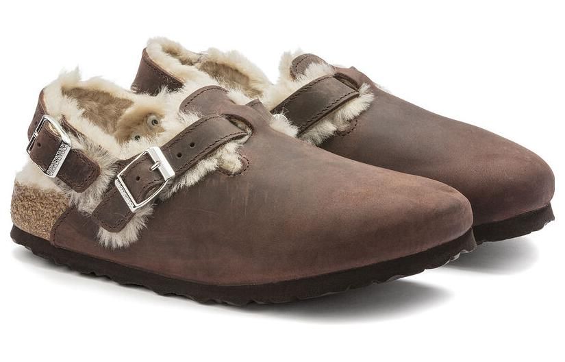 (WMNS) Birkenstock Tokio Shearling Oiled Leather 'Habana' 1023222 sold by KicksCrew product image thumbnail 3