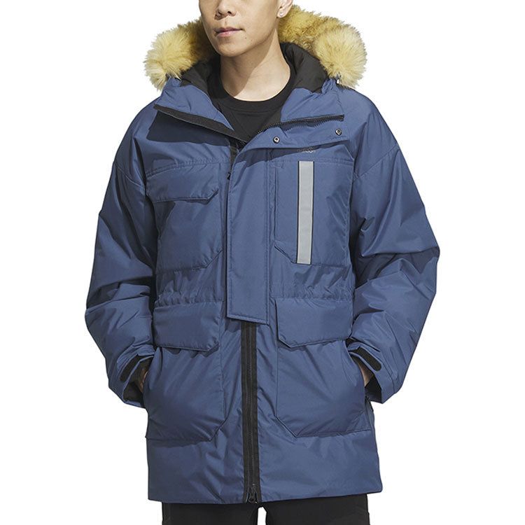 adidas Furry Down Parka 'Blue' IS0367 sold by KicksCrew product image thumbnail 2