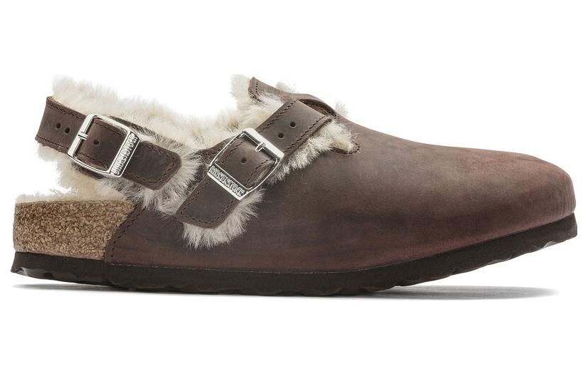 (WMNS) Birkenstock Tokio Shearling Oiled Leather 'Habana' 1023222 sold by KicksCrew product image thumbnail 2