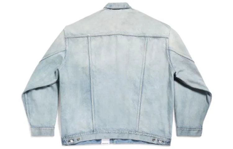 BALENCIAGA ネイビー/ホワイト ジャケット　@10 Balenciaga Denim jacket - Blue - Men | 767947TDW144016