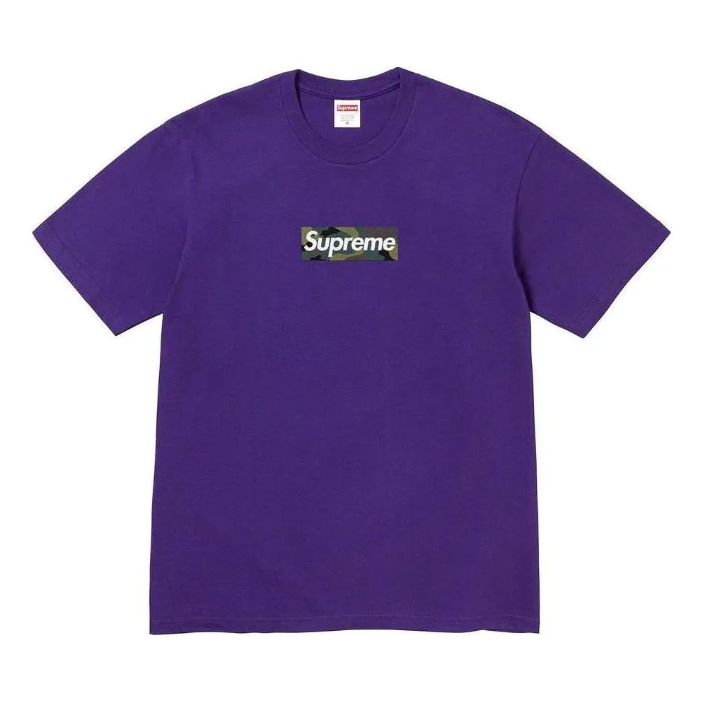Supreme Box Logo T-Shirt 'Purple White' SUP-FW23-245 sold by KicksCrew