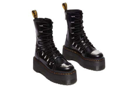 Dr. Martens Jadon Hi LTT Max Leather Platform Boots 'Black' 30964001 sold by KicksCrew