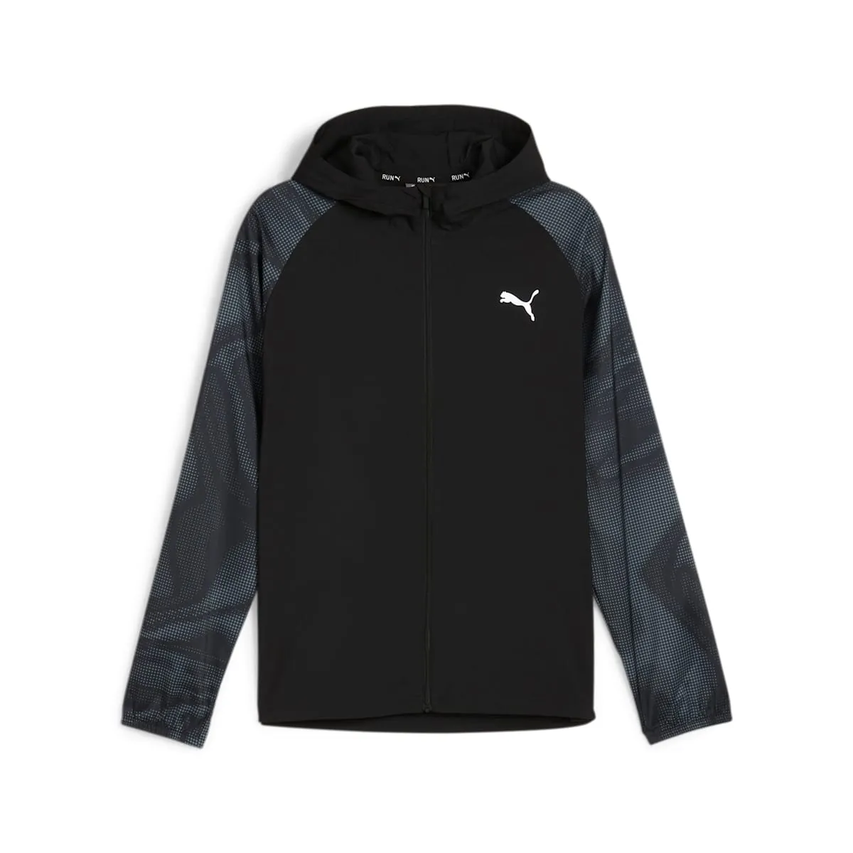 PUMA Run AOP Jacket 'Black Grey' 524221-51 sold by KicksCrew