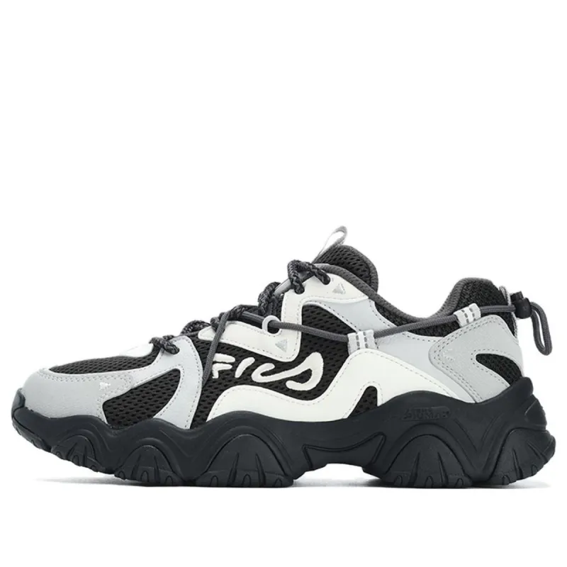 (WMNS) FILA Fluid 4 Sneakers 'Black Grey White' F12W332113FFC sold by KicksCrew