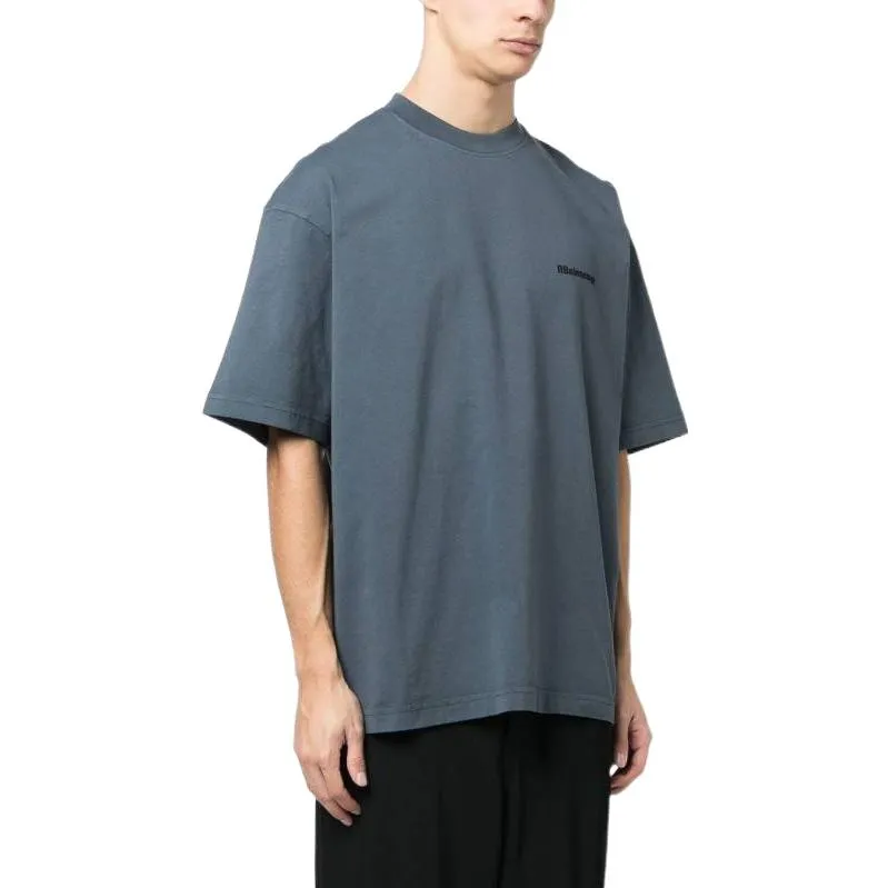 Balenciaga BB T-Shirt Medium Fit 'Blue Black' 612966TNVG74183 sold by KicksCrew product image thumbnail 3