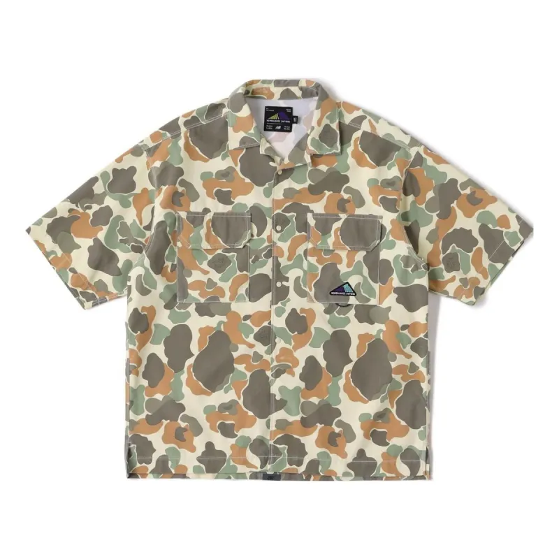 New Balance Vintage Camo Cotton Short Sleeve Shirt 'Green Brown' AMT35011-BE sold by KicksCrew