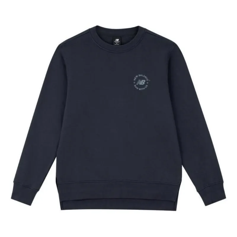 New Balance Logo Pullover Sweatshirt 'Navy' AMT33343-ECL sold by KicksCrew