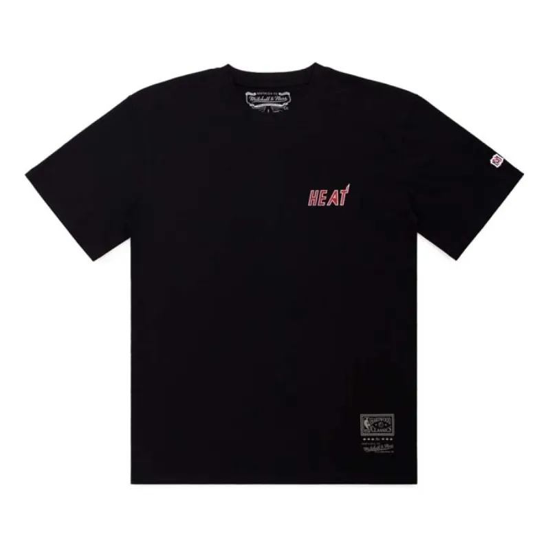 Mitchell & Ness Big Box Miami Heat T-Shirt 'Black' MNTS041MH sold by KicksCrew