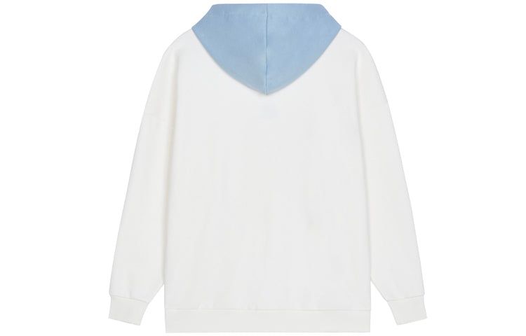 (WMNS) New Balance Logo Fleece Hoodie 'White Blue' AWT13346-AS9 sold by KicksCrew product image thumbnail 2