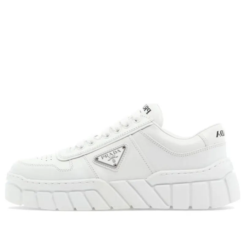(WMNS) PRADA Soft Padded Nappa Leather Laced-Up Shoes 'White' 1E946M_3LJ6_F0009 sold by KicksCrew