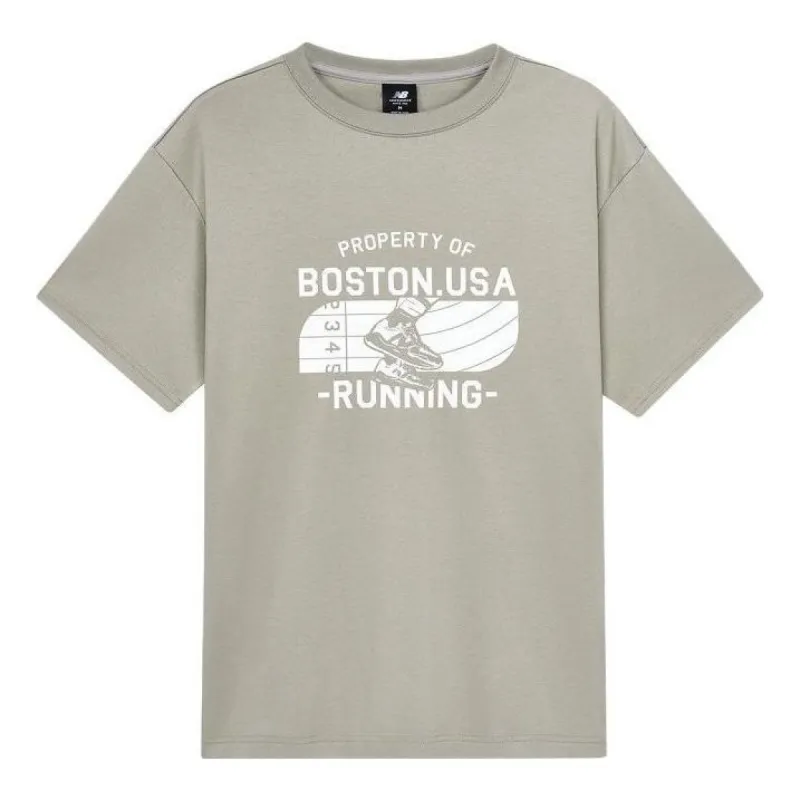 New Balance Running Boston Graphic Tee 'Grey White' AMT32374-HUS sold by KicksCrew