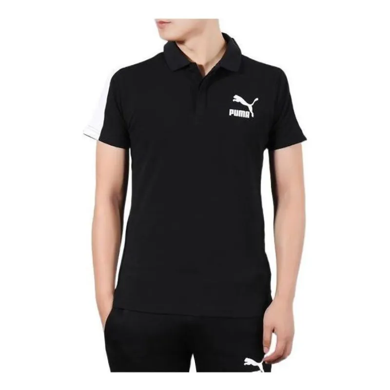 Puma Iconic T7 Polo Shirt 'Black' 579207-01 sold by KicksCrew