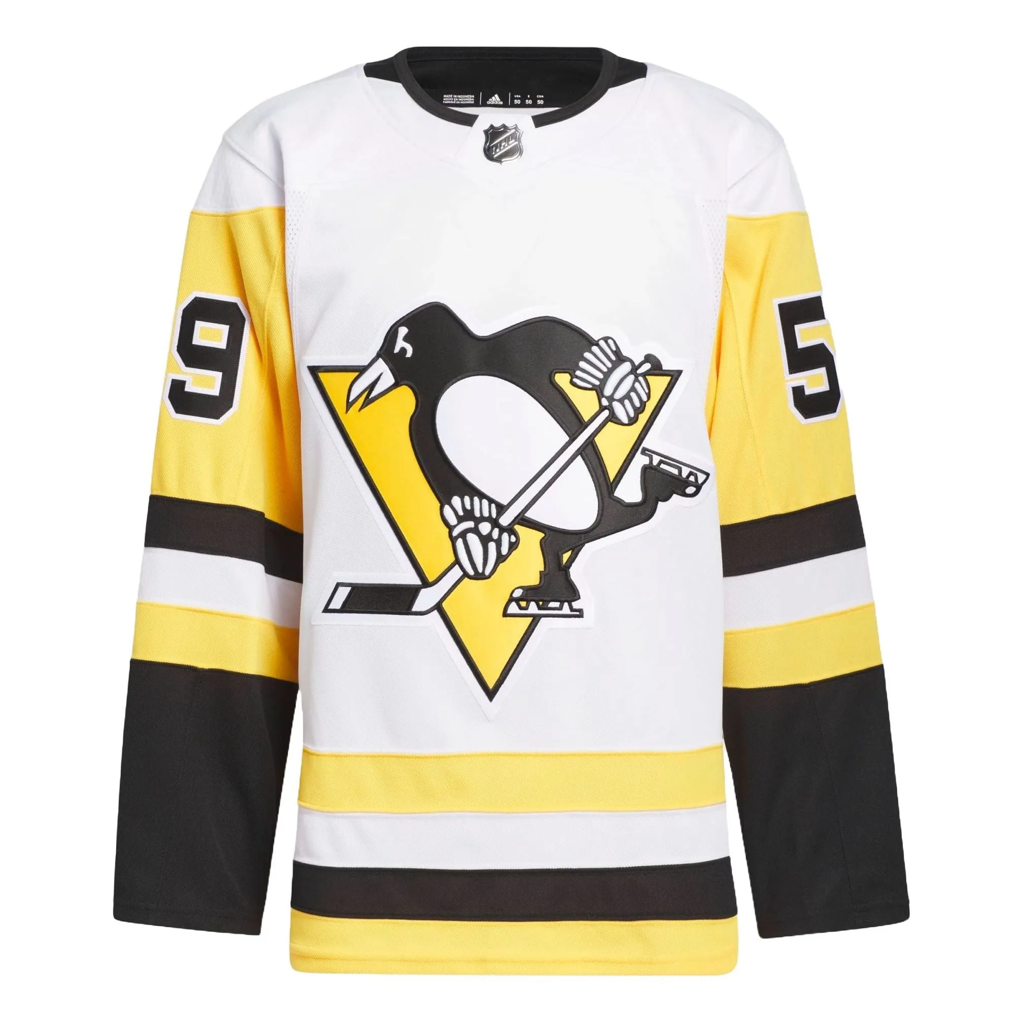 adidas Penguins Guentzel Away Authentic Hockey Jersey 'White Yellow' HB6654 sold by KicksCrew
