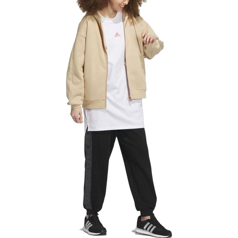 (WMNS) Adidas Word Full Zip Hoodies 'Beige' IK9893 sold by KicksCrew product image thumbnail 2