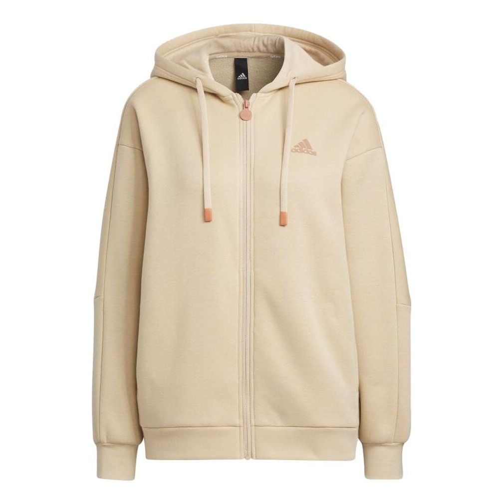 (WMNS) Adidas Word Full Zip Hoodies 'Beige' IK9893 sold by KicksCrew