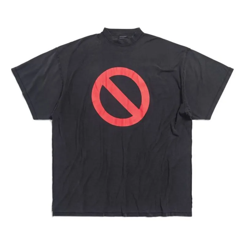 Balenciaga Bfrnd Series Inside-out Oversized T-shirt 'Black Faded' 787358TQVG81083 sold by KicksCrew