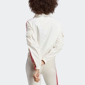 (WMNS) Adidas Flower Woven Jackets 'White Red Black' HY8593 sold by KicksCrew