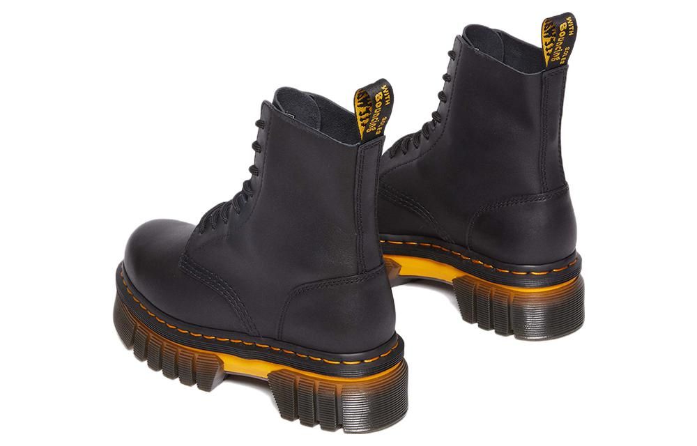 (WMNS) Dr. Martens Audrick Contrast Sole Leather Platform Ankle Boots 'Black' 30671001 sold by KicksCrew product image thumbnail 4