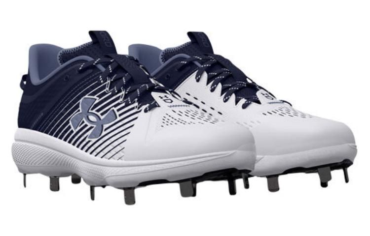 Under Armour Yard Low MT Baseball Cleats 'White Black' 3025592-401 sold by KicksCrew product image thumbnail 3