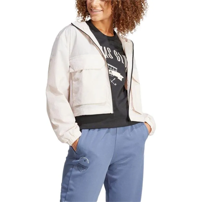 (WMNS) adidas City Escape Lightweight Windbreaker 'Light Pink' IS0661 sold by KicksCrew product image thumbnail 2