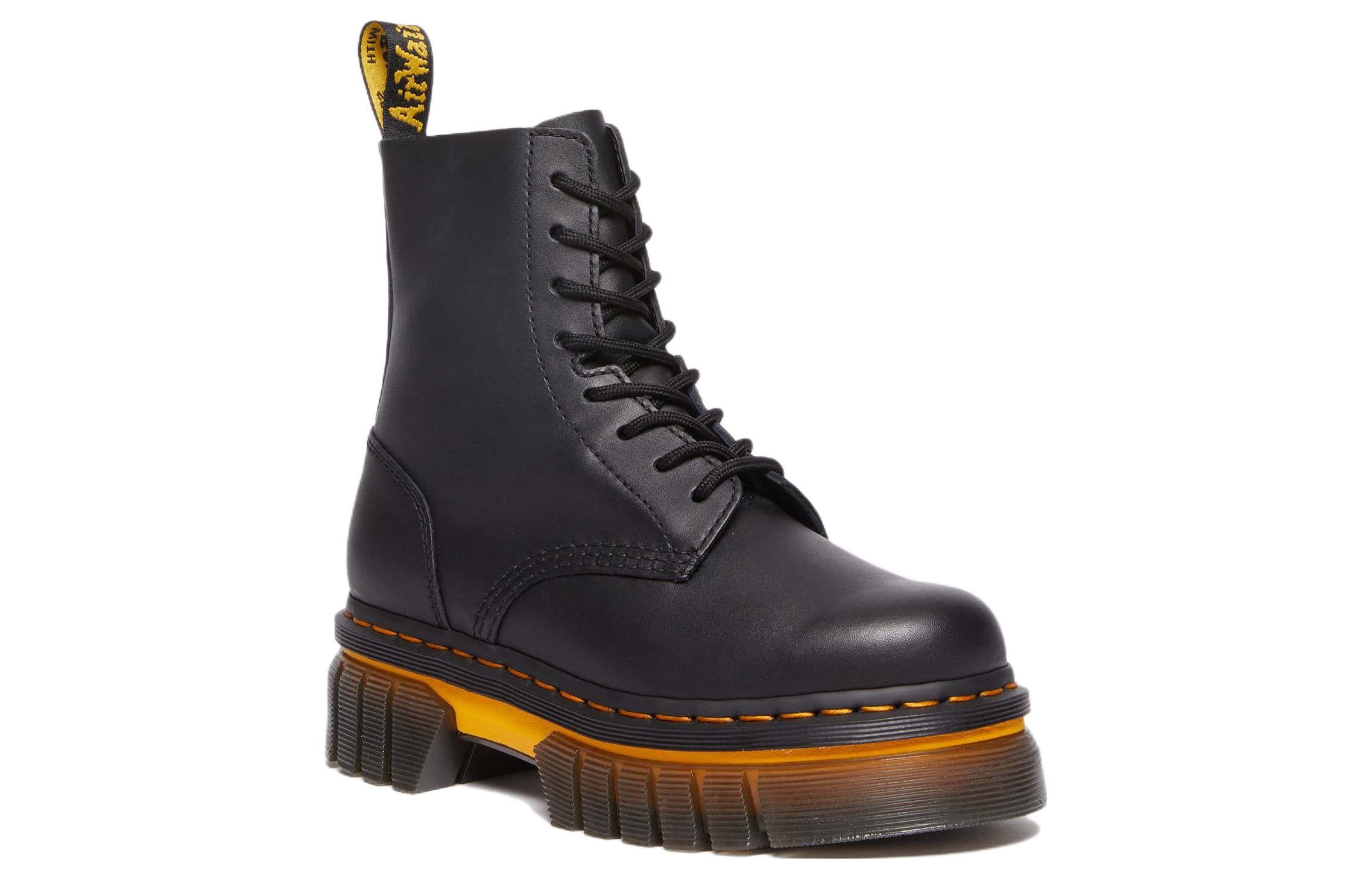 (WMNS) Dr. Martens Audrick Contrast Sole Leather Platform Ankle Boots 'Black' 30671001 sold by KicksCrew product image thumbnail 2