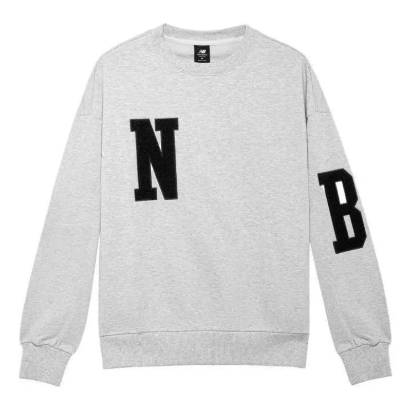 New Balance Casual Logo Letters Sweatshirts 'Grey' AMT23331-DLE sold by KicksCrew