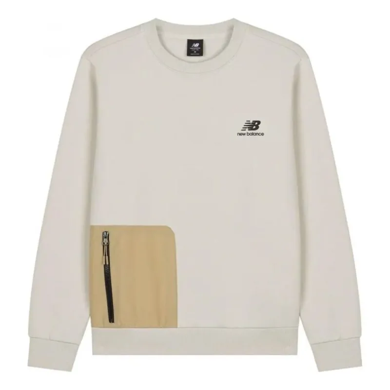 New Balance Casual Pocket Sweatshirt 'Beige Brown' AMT23360-MBM sold by KicksCrew