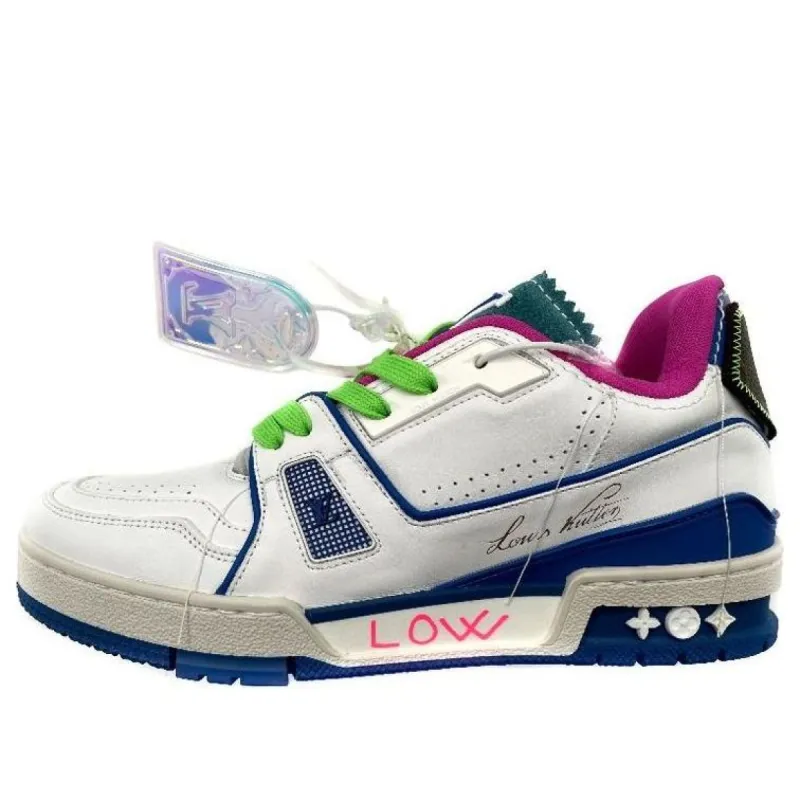 LOUIS VUITTON Trainer Upcycling Sneakers 'White Blue' 1A9D75 sold by KicksCrew