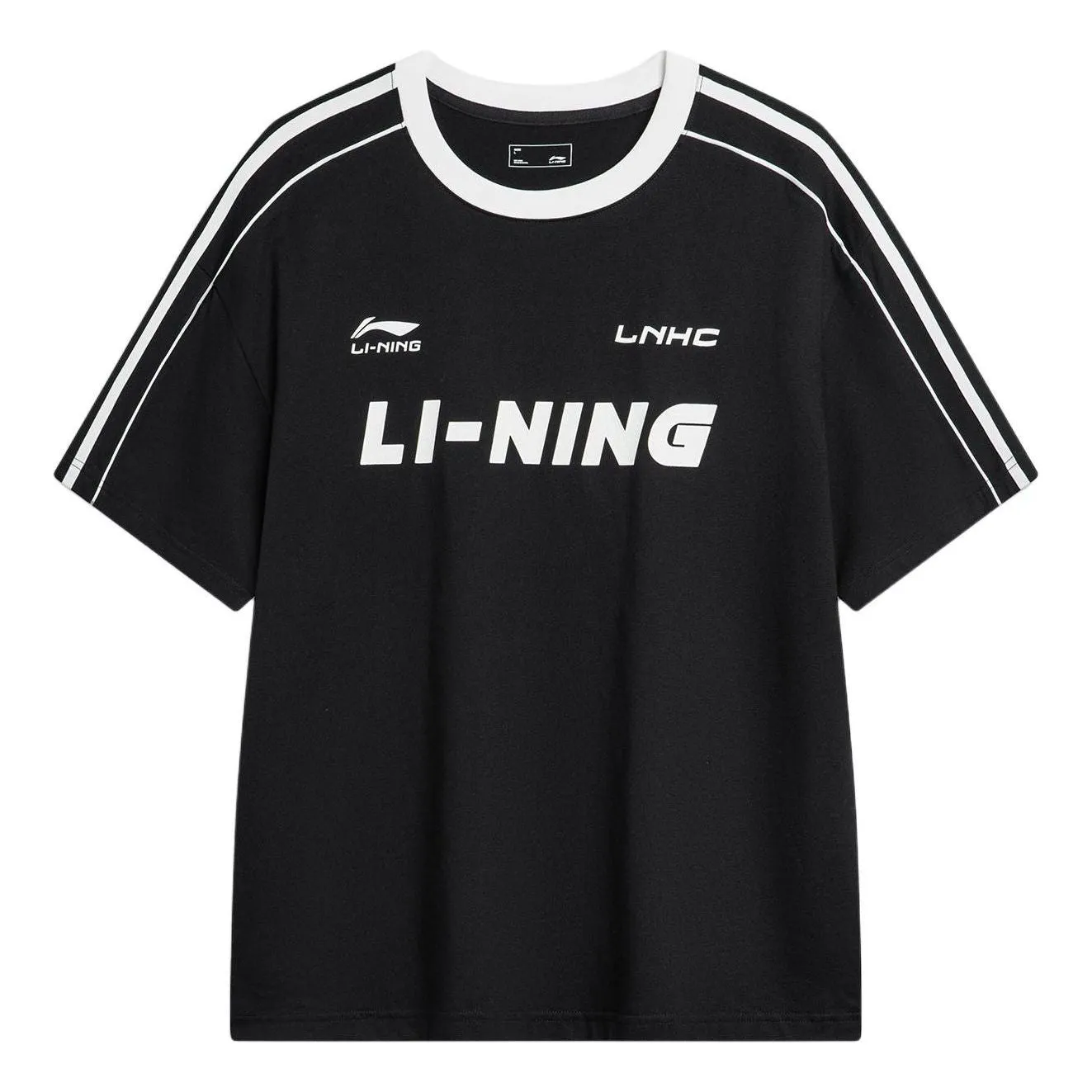 Li-Ning Graphic Soccer T-shirt 'Black White' AHSU657-2 sold by KicksCrew