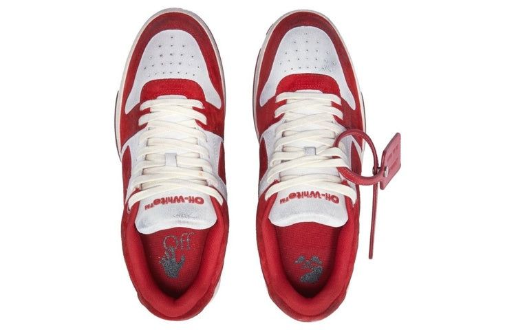 Off-White Out Of Office Vintage Suede 'Red White' OMIA189F22LEA0120125 sold by KicksCrew product image thumbnail 4