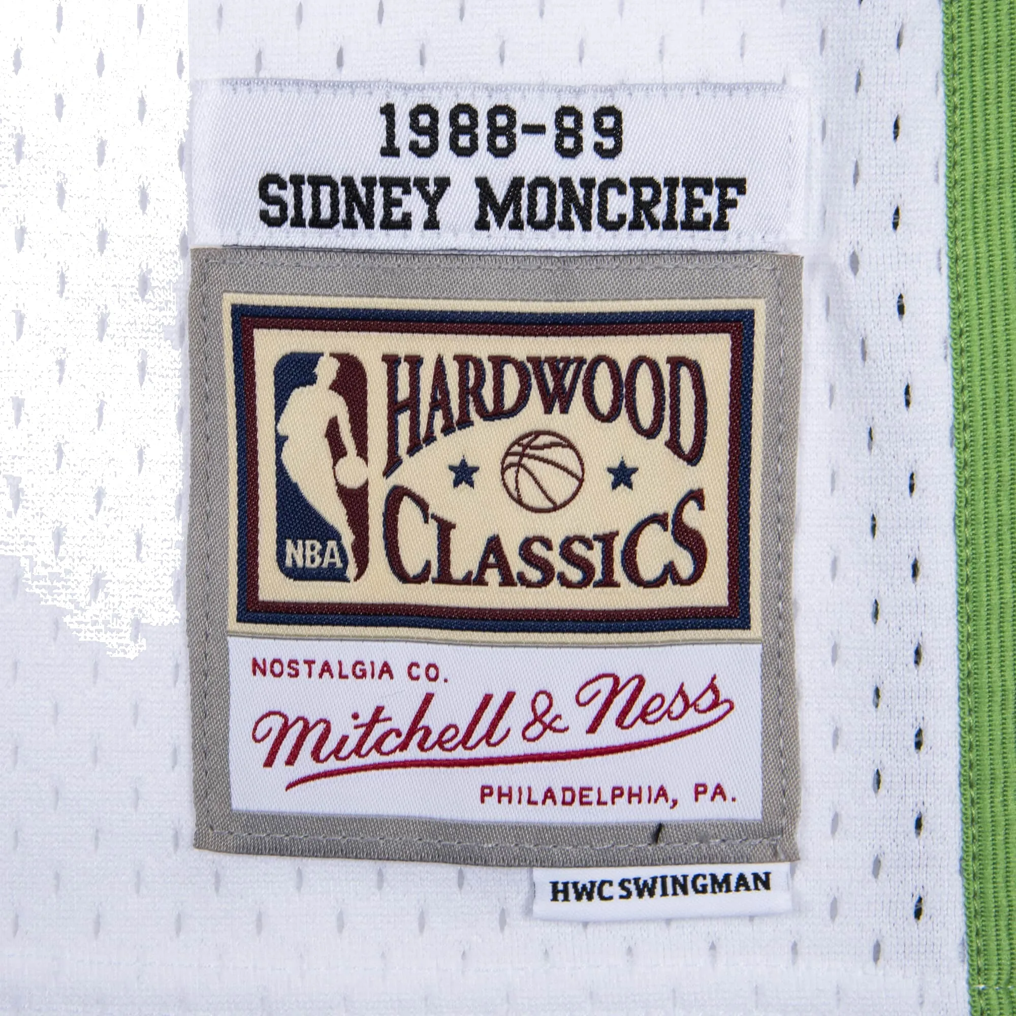 Mitchell & Ness x NBA Milwaukee Bucks 1988-89 Swingman Jersey 'Sidney Moncrief 4' SMJYCP19229-MBUWHIT88SMO sold by KicksCrew product image thumbnail 3