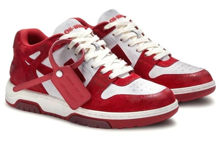 Off-White Out Of Office Vintage Suede 'Red White' OMIA189F22LEA0120125 sold by KicksCrew product image thumbnail 2
