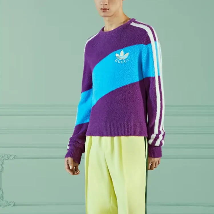 Gucci x adidas Wool Sweater 'Purple Light Blue' 723092-XKCTZ-5998 sold by KicksCrew product image thumbnail 4