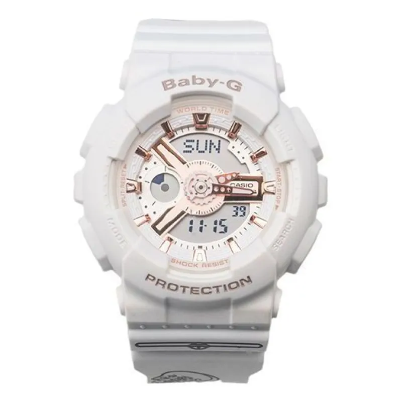 (WMNS) CASIO Baby-G Analog-Digital 'White Light Pink' BA-110RG-7APRD-PERSION sold by KicksCrew