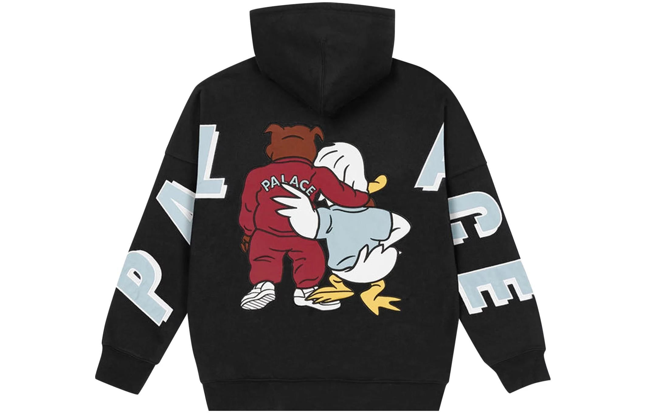 Palace SS22 Dog And Duck Drop Shoulder Hoodie 'Black' P22CS215 sold by KicksCrew product image thumbnail 2