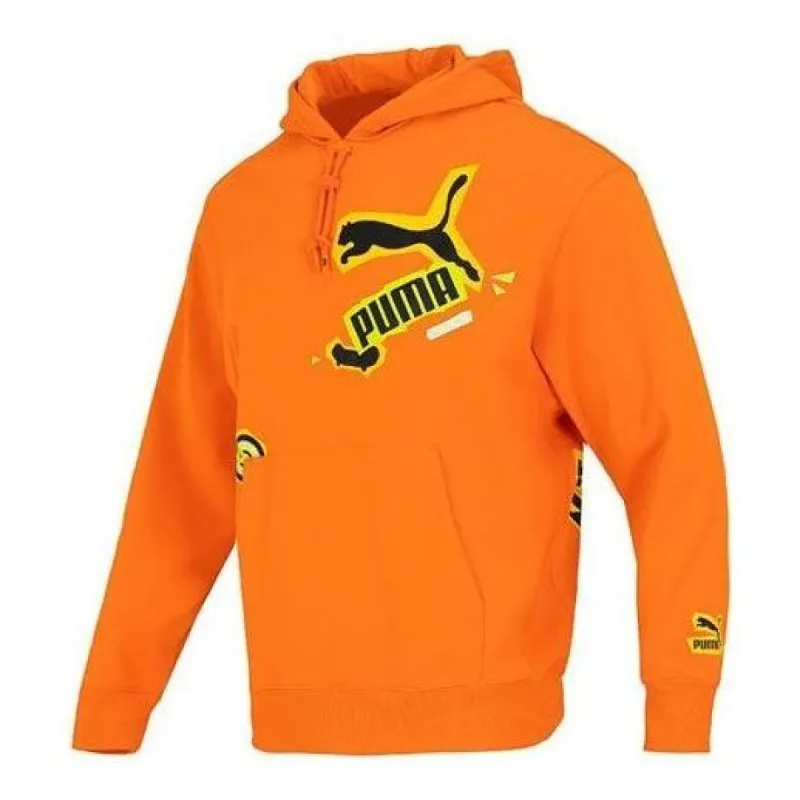 Puma Classics Street Sport Hoodie 'Orange' 539966-23 sold by KicksCrew