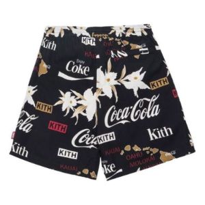 KITH x Coca-Cola Surf Board Print Hardaway Shorts 'Black Floral' KH-008 sold by KicksCrew