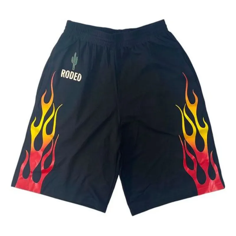 Travis Scott x AUGUSTA Rodeo Tour Flame Shorts 'Black' TC-407 sold by KicksCrew