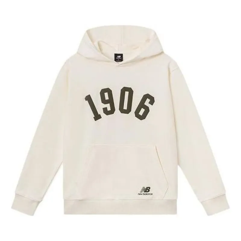New Balance Logo Print Sweatshirt Hoodie 'White' AMT23333-CIC sold by KicksCrew