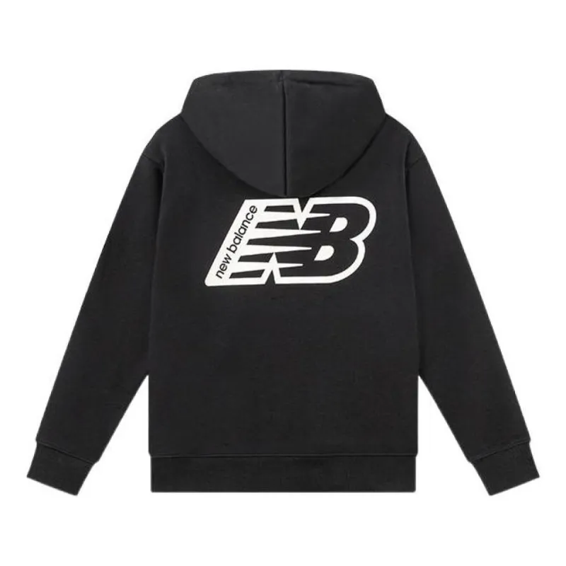 New Balance Classic Casual Logo Print Hoodie 'Black White' AMT23511-BK sold by KicksCrew
