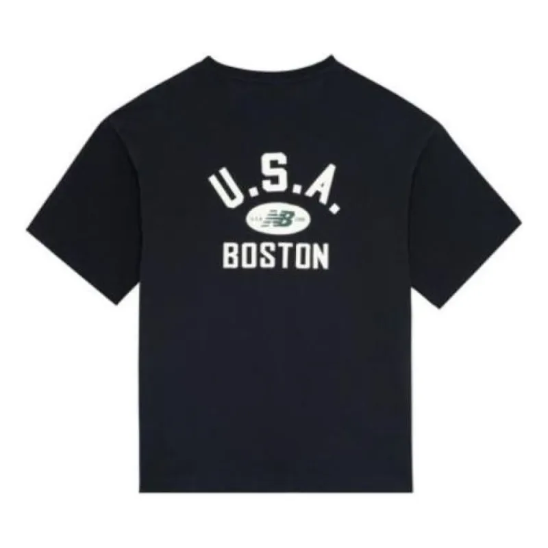 New Balance Boston Tee 'Black White' AMT22391-BK sold by KicksCrew