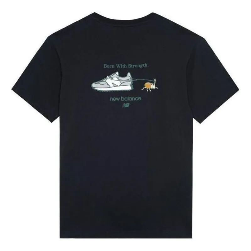 New Balance Logo Graphic T-Shirt 'Black' AMT22397-BK sold by KicksCrew