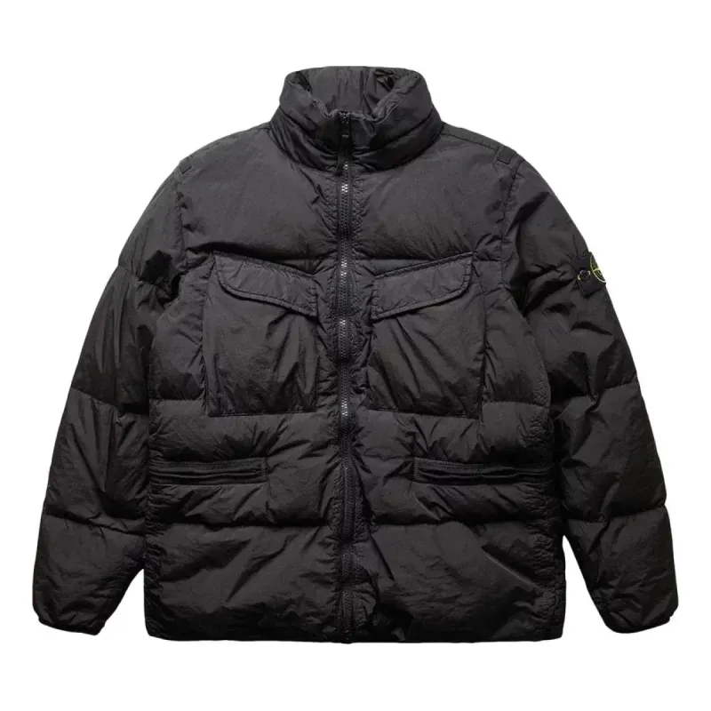 STONE ISLAND Logo Patch Padded Jacket 'Black' 771540123-V0029 sold by KicksCrew