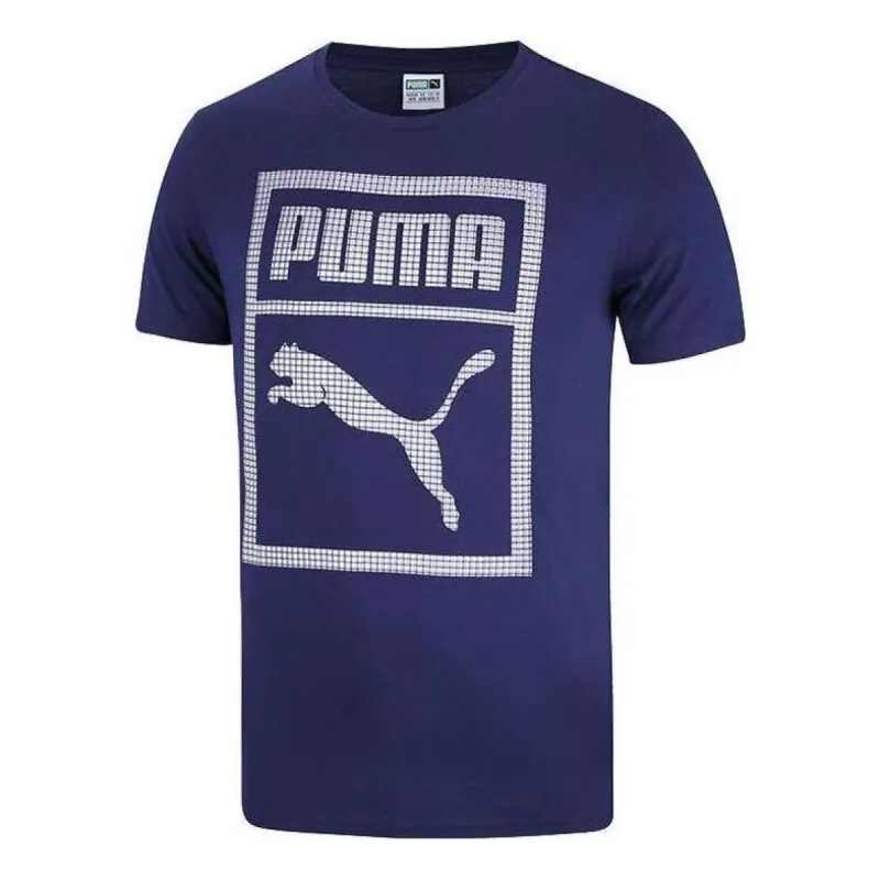 Puma Logo Graphic T-Shirt 'Navy' 573927-55 sold by KicksCrew
